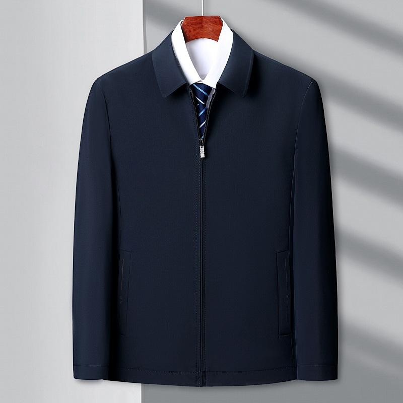 ジャケット メンズ 男性用 桑蚕丝 アウター ミドルエイジ シニア ビジネス カジュアル 紳士服 トップス..