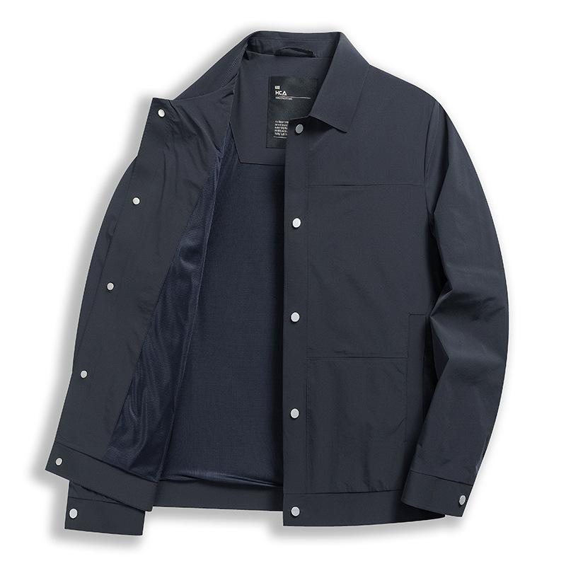 ジャケット メンズ 紳士服 春秋 合体 翻襟 無地 ポリエステル 耐摩耗性 防風 通気性 吸湿速乾 多ポケット ミディアム丈 アウター ブルゾン カーキ ベージュ ブルー