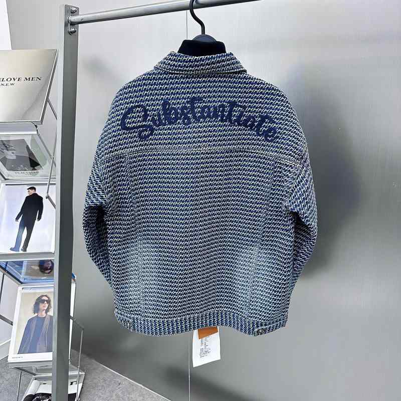 ジャケット メンズ デニムジャケット ブルゾン 秋冬 トップス 長袖 Gジャン ゆったり 刺繡 花柄 アメカジ