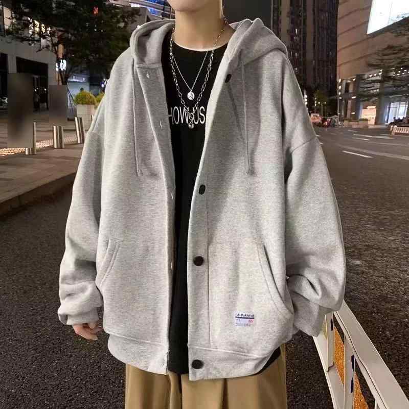 パーカー メンズ 男性用 裏起毛 カーディガン 秋冬 トップス 長袖 フード付き 無地 ゆったり 大きいサイズ カジュアル 黒 ブラック系