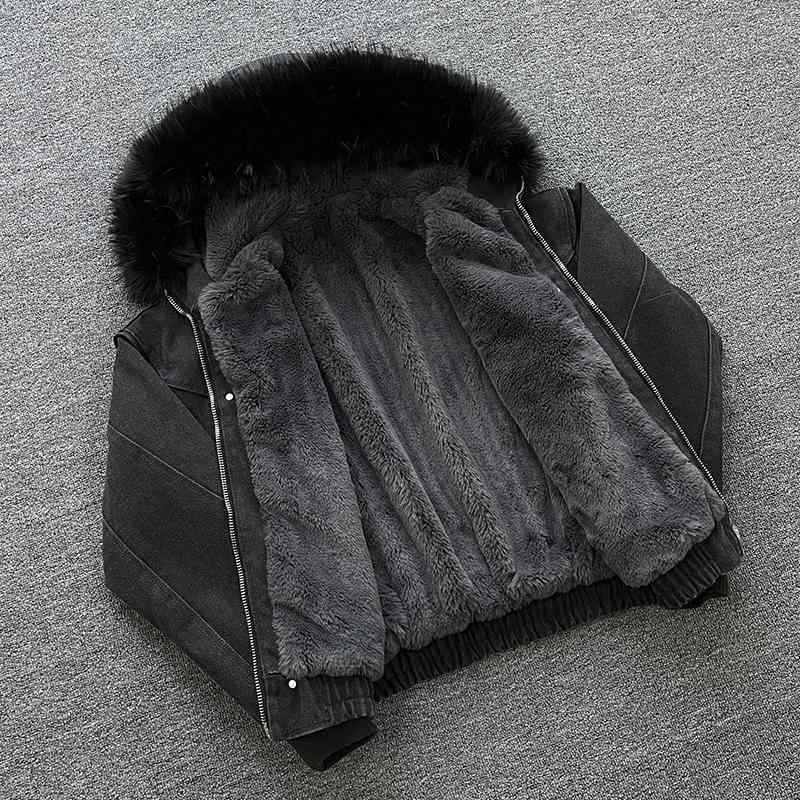 ジャケット メンズ 裏起毛 厚手 ブルゾン 秋冬 耐摩耗 キャンバス地 コットン カーキ ブラック 立襟 フード付き