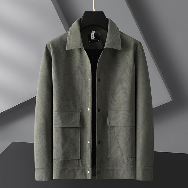 ジャケット 男性用 大きいサイズ 菱形 格子柄 襟付き 春秋 日常着 ポリエステル イエロー 黄緑 XL 2XL 3XL 4XL 5XL 6XL