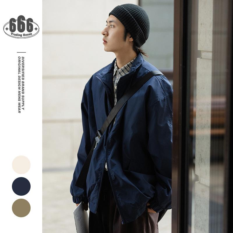 ジャケット メンズ 防水 防風 アウター 立襟 ブルゾン カーキグリーン ベージュ ネイビー