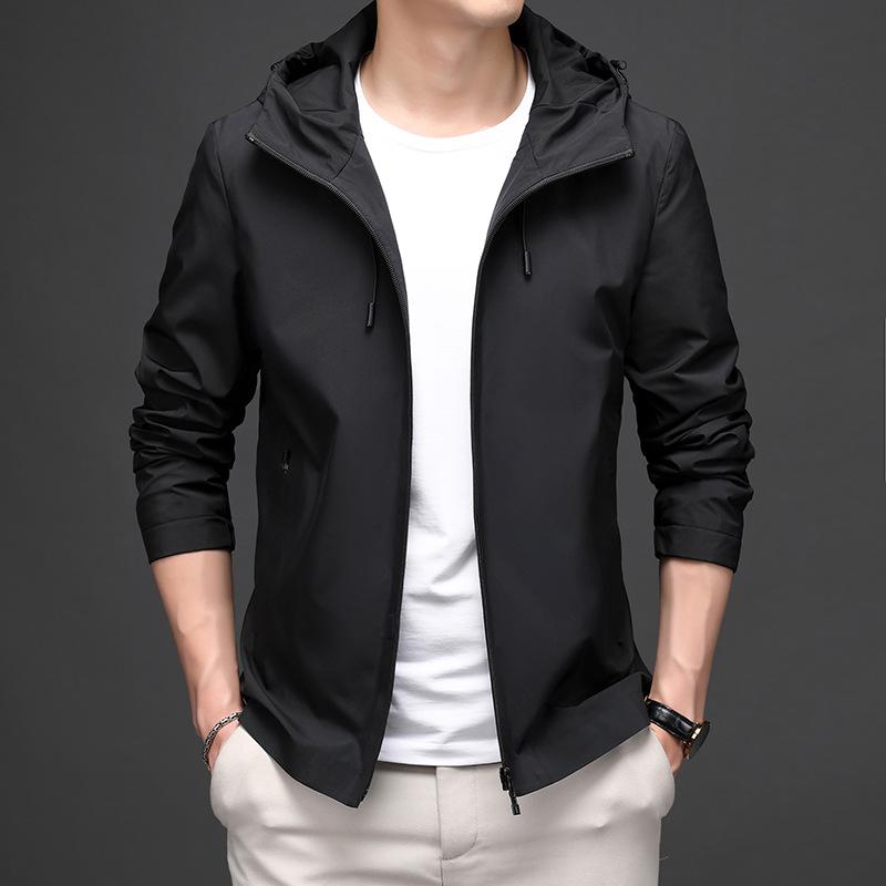 ジャケット 男性用 紳士服 ブルゾン 春秋 薄手 通気性 耐摩耗性 吸湿速乾 多ポケット ポリエステル ホワイト グレー ブラック