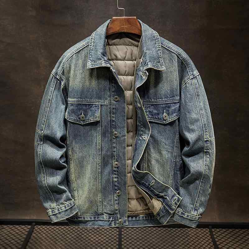 ジャケット メンズ 男性用 防寒 デニム ブルゾン 裏ボア 取り外し可能 ライダース 秋冬 厚手 コットン ワーク ウェア アメカジ カジュアル アウター