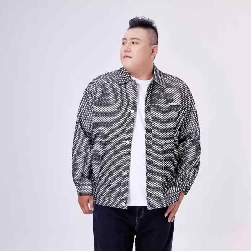 ジャケット 男性用 大きいサイズ 吸湿速乾 伸縮性 格子柄 普段使い ポリエステル ブラック系