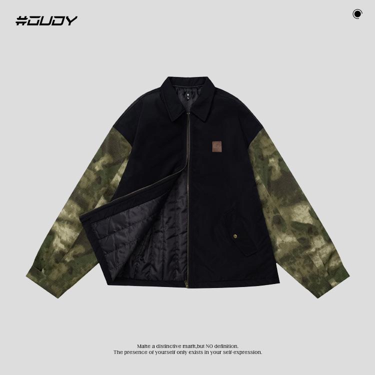 ジャケット メンズ 男性用 アウター 秋冬 撥水 防寒 迷彩 中綿 暖かい 厚手 黒 ブラック