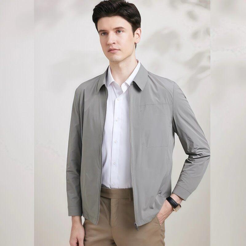 ジャケット メンズ 紳士 男性用 スプリングジャケット 春秋 アウター 襟付き レギュラーフィット ゆっ..