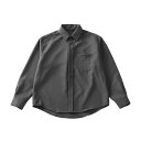 シャツ メンズ 男性用 長袖 形態安定 ビジネス カジュアル 普段使い ポリエステル 無地 黒 白 グレー(4)