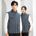 ベスト 男性用 防寒着 中綿 ワークベスト 作業着 耐摩耗 メンズ レディース 紺色 黒 グレー 赤 ポリエステル(x2)