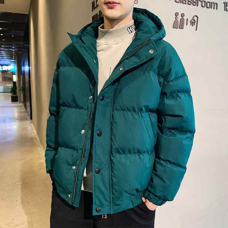 Rain Wear - ダウンジャケット メンズ 男性用 秋冬 暖かい 中綿 ポリエステル 普段使い アウトドア 緑 黒 オレンジ ライトグレー