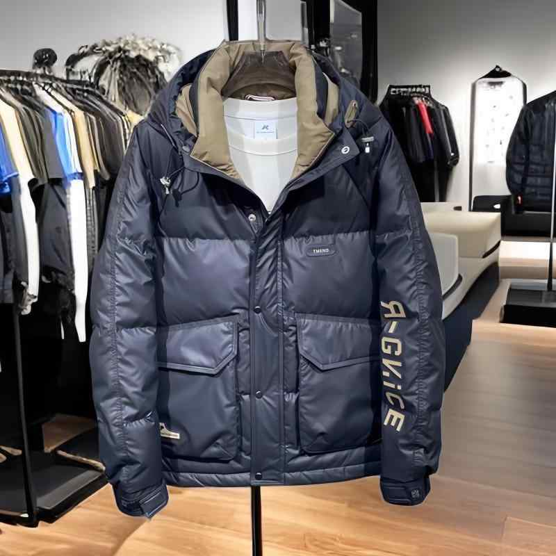 羽绒服 メンズ 男性用 冬季 加厚 防寒 フード付き 暖かい パン服 アウター カジュアル ワークジャケッ..