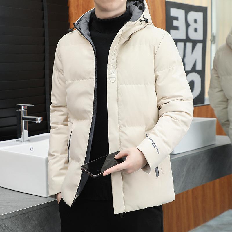 ジャケット メンズ 中綿 防寒着 秋冬 厚手 ストライプ フード付き ジャンパー ブルゾン アウター カジュアル あったか 暖かい abrasion resistance 多ポケット ブラック グレー カーキ