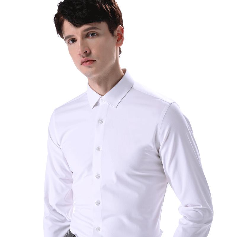 シャツ メンズ 男性用 長袖 防臭 イージーケア ビジネス トップス 無地 シンプル カッターシャツ 通勤 ..