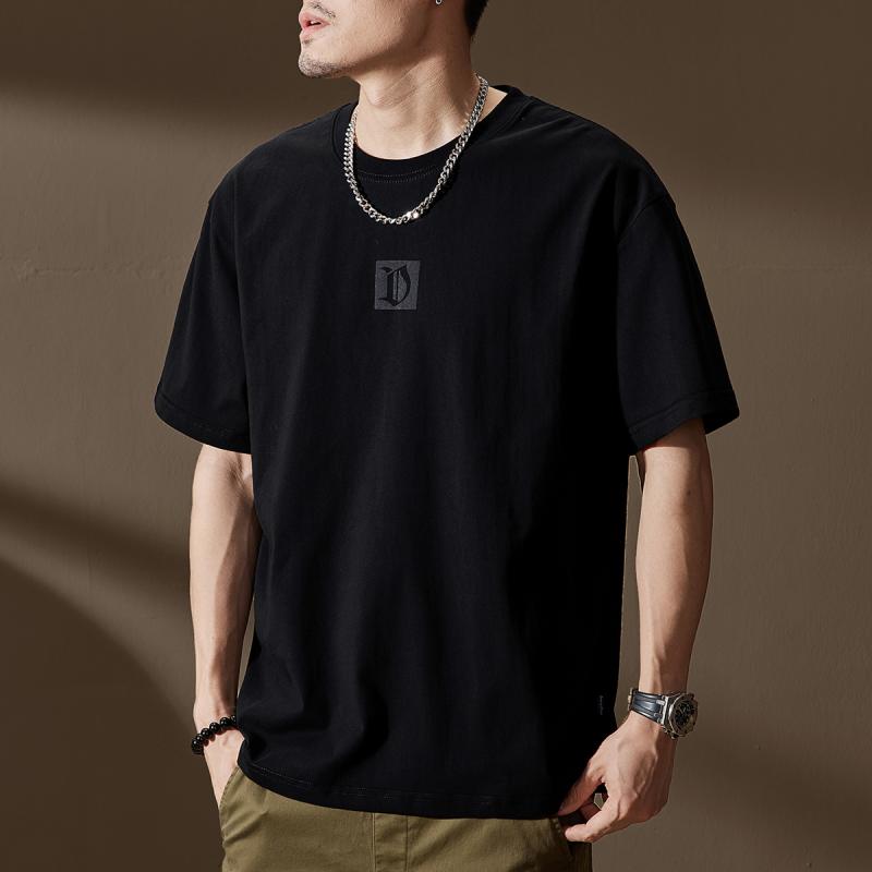 Tシャツ メンズ 男性用 半袖 幾何学模様 リネン混紡 ゆったり ラウンドネック ドロップショルダー 薄手 ブラック 黒 コーヒー ベージュ M L XL 2XL 3XL 4XL