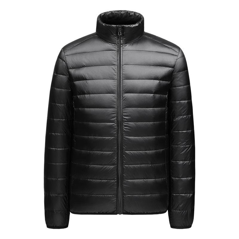 Rain Wear - ダウンベスト メンズ ライトダウン フェザー ベスト 立ち襟 男性用 トップス 防寒 秋冬 ブラック グレー ワインレッド ネイビー オレンジ