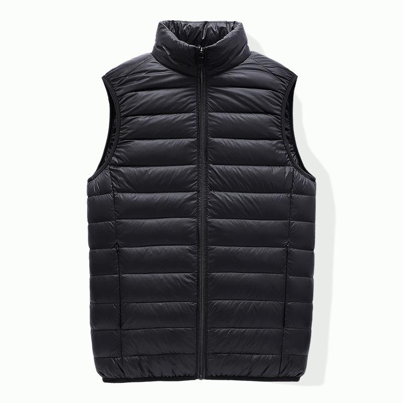 Rain Wear - ダウンベスト メンズ 男性用 ライトダウン 立襟 チョッキ 秋冬 スポーツ ウェア 運動着 防寒 軽量