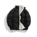 ダウンジャケット メンズ レディース 防寒 立襟 撥水 厚手 無地 黒 カーキ パープル S M L XL 2XL 3XL 冬季 秋冬 アウトドア 普段使い