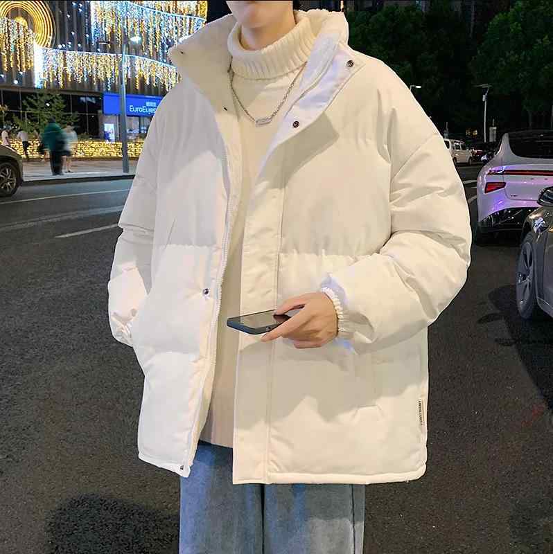 綿ジャケット メンズ 男性用 裏起毛 中綿 厚手 アウター カジュアル 防寒 立ち襟 ポリエステル ブラッ..