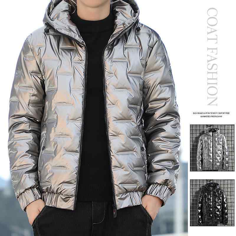 Rain Wear - ダウンジャケット メンズ 男性用 シルバー シルバー 防寒着 アウター 洗える ウォッシャブル 中綿 合体型 スタイル