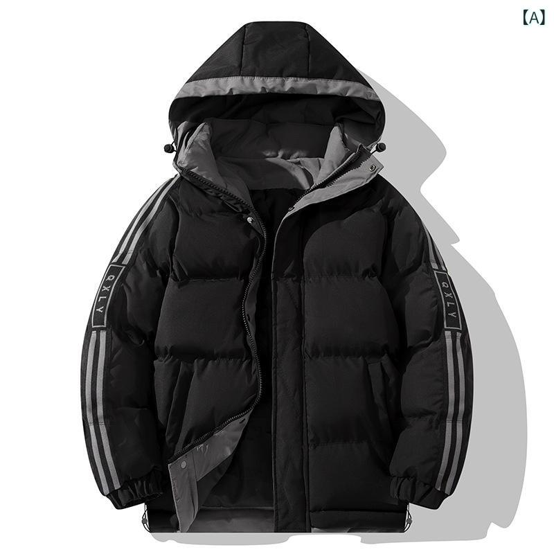 綿ジャケット メンズ 防風 撥水 フード付き 中綿 コート 冬物 冬服 アウター ジャ...