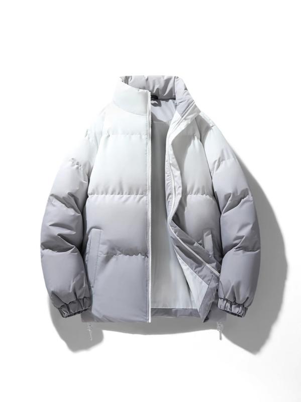 Rain Wear - 綿ジャケット メンズ ブルゾン 中綿 ジャンパー スタンドカラー 暖かい 防寒 ポリエステル 秋冬 黒 青 赤 グレー