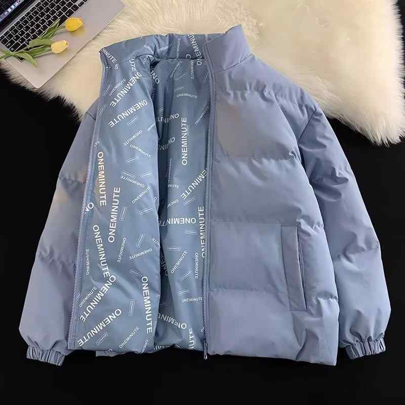 ジャケット メンズ 中綿 厚手 防寒 リバーシブル カーキ 黒 青 ポリエステル 秋冬 アウター ジャンパー ブルゾン