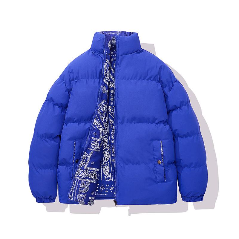 Rain Wear - ジャケット メンズ 男性用 中綿 カジュアル ジャンパー ブルゾン 大きいサイズ ゆったり カーキ 白 黒 霧霾ブルー クラインブルー(x2)