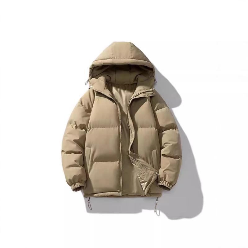 Rain Wear - 綿ジャケット メンズ 撥水 防寒 暖かい フード付き ポリエステル 中綿 アウター ジャンパー ブルゾン カジュアル 秋冬 ブラック グレー カーキ(x2)