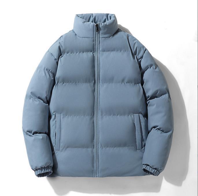 Rain Wear - ジャケット メンズ 中綿 立ち襟 パデッドジャケット ブルゾン ジャンパー 無地 ポリエステル 軽暖 秋冬 ブラック カーキ ライトブルー ピンク系(x2)