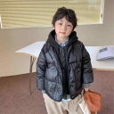 子供服 ダウンジャケット セットアップ 男女兼用 ベビー服 冬服 厚手 アウター 防寒 100cm 110cm 120cm 130cm 140cm かわいい 柔らかい 潮風 ポリエステル 無地 フード付き ブラック レッド アイボリー 向日葵色