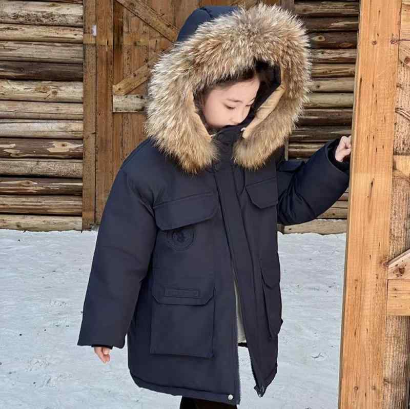 Rain Wear - 子供服 アウター ダウン風ジャケット 男の子 中学生 高学年 フード付き ジャンパー 裏起毛 秋冬 120cm 130cm 140cm 150cm 160cm 170cm(x2)