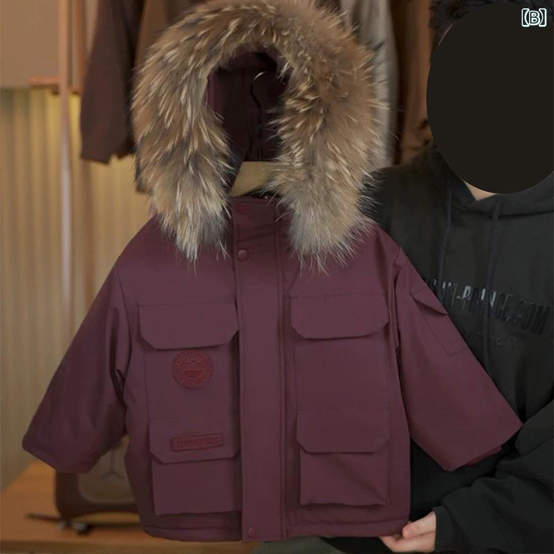 子供服 アウター ダウン風ジャケット 男の子 中学生 高学年 フード付き ジャンパー...