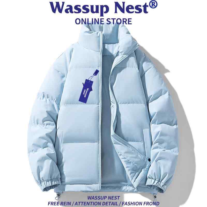 Rain Wear - ダウンジャケット メンズ 防寒 中綿 ジャンパー アウター 秋冬 暖か 厚手 耐寒 防風 ポリエステル 無地 カジュアル S M L XL 2XL 3XL