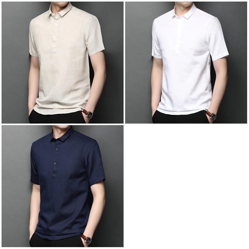 Tシャツ メンズ 男性用 半袖 襟付き 無地 リネン 麻混 中国風 トップス カットソー 薄手 通気性・風・素材: 麻.綿 (75%綿25%麻)・柄: 無地・対象: 若者・タイプ: プルオーバー・ネックライン: 襟付き・袖丈: 半袖・厚さ: 薄手・カテゴリ: Tシャツ・対象年齢: 成人・対象: メンズ・フィット: レギュラー・生地: 麻混紡・袖のタイプ: 通常・重さ: 約200g・機能: 通気性・色: ダークブルー.ライトカーキ.オフホワイト・サイズ: M.L.XL.2L.3L