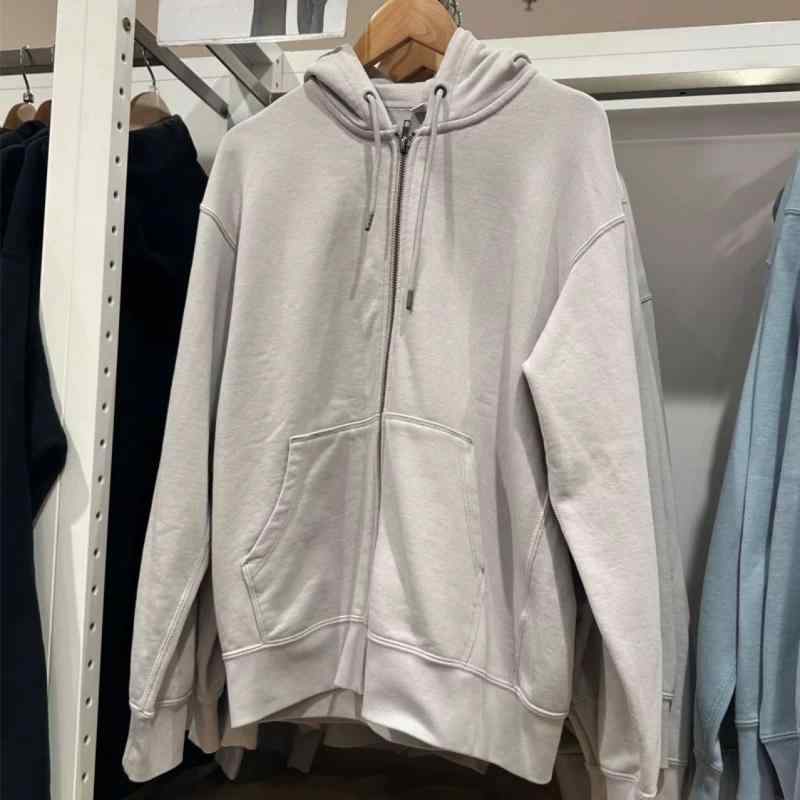 パーカー メンズ レディース 春秋 纯色 スウェット ジップアップ 長袖 ライトアウター グレー ピンク系 ブラック グリーン
