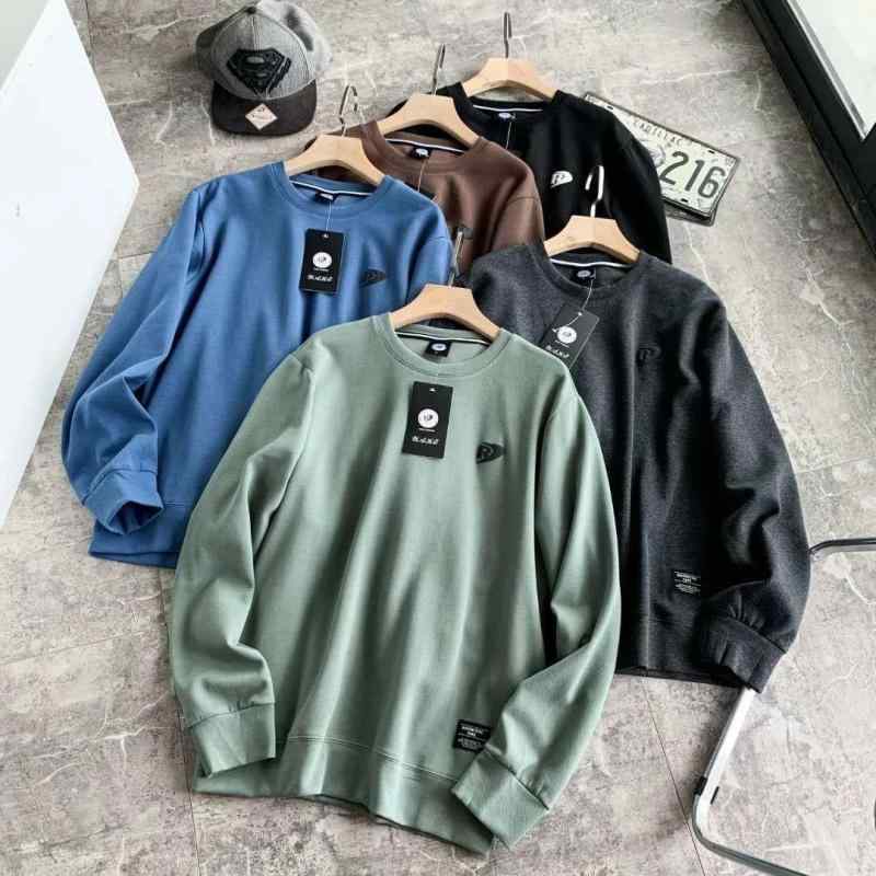 パーカー メンズ 薄手 スウェット プルオーバー 無地 トレーナー トップス カットソー 長袖 ルーズ ドロップショルダー カジュアル 深灰 グリーン ブルー コーヒー ブラック