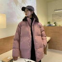 綿ジャケット レディース キャンディカラー ゆったりサイズ ショート丈 パステルカラー ポリエステル ブラック ピンク系 ブルー グリーン(x2)