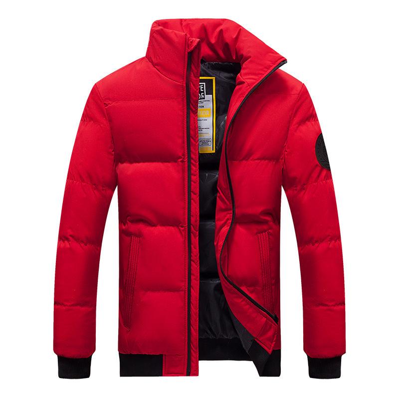 Rain Wear - 綿ジャケット メンズ アウター 秋冬 立襟 暖か 厚手 防寒 撥水 ポリエステル ブラック グレー レッド グリーン