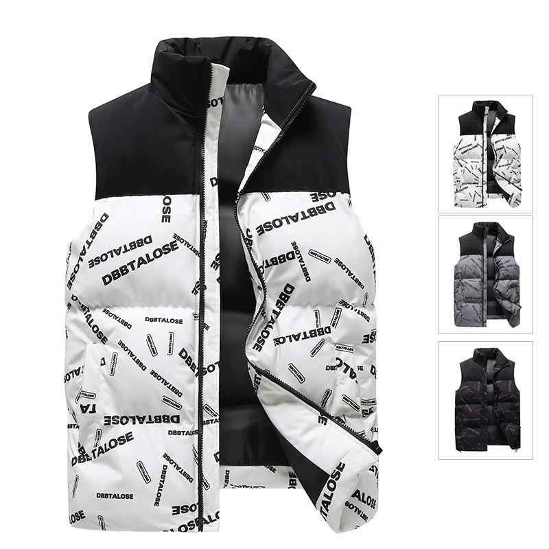 ベスト 男性用 ダウン風 中綿 チョッキ 秋冬 防寒 暖かい カジュアル ポリエステル ブラック グレー ホ..