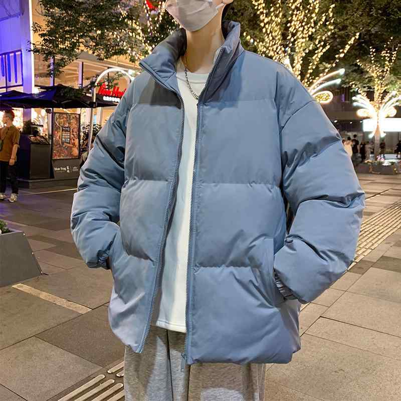 綿入ジャケット メンズ 中綿 ジャンパー ブルゾン 秋冬 立襟 ポリエステル 軽 утепленный 防寒 暖かい カジュアル スタイル 大きいサイズ 無地 ブラック ピンク系 グリーン
