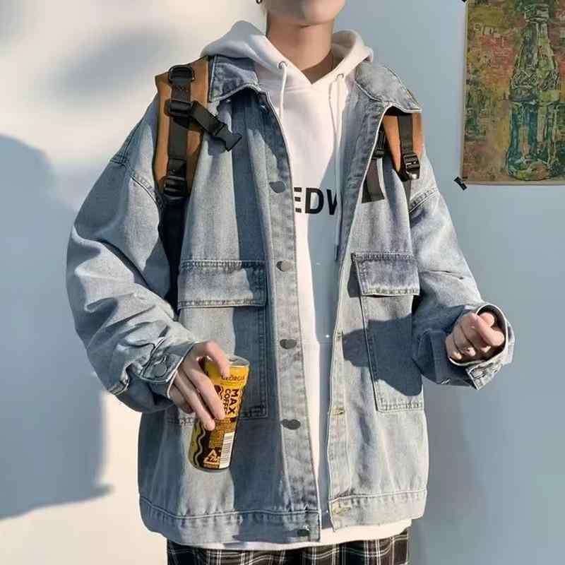 ジャケット メンズ デニム Gジャン 男性用 ブルゾン アウター カジュアル ワーク 春秋 ゆったり 大きいサイズ 無地