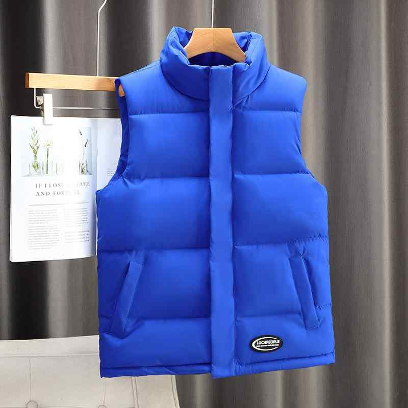2個セットダウンベスト 男性用 秋冬 アウター 中綿入り 厚手 防寒 チョッキ 無地 スタンドカラー 赤 黒 青