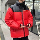 ダウンジャケット メンズ レディース PUレザー 秋冬 中学生 高校生 厚手 無地 立襟 赤 黒 紺 ピンク系 白 青 シルバー
