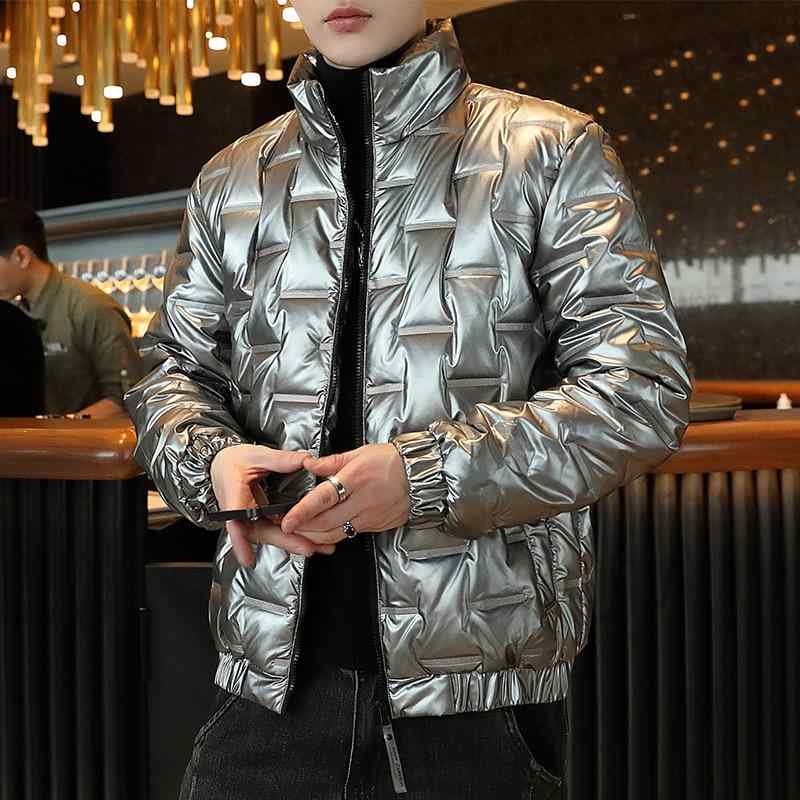 Rain Wear - ダウンジャケット 男性用 中綿 防寒 アウター カジュアル ショート丈 ポリエステル グレー 黒