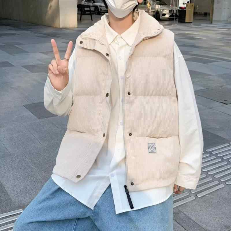 ベスト 男性用 コットン混紡 ライトアウター ゆったり 立襟 無地 ブラック カーキ 秋冬・スタイル: ベーシック・フィット: ゆったり・襟の形: スタンドカラー・前立て: シングルブレスト・フード: なし・・柄: 無地・生地: コットン混紡・主な素材: ポリエステル・素材構成: ポリエステル・シーン: カジュアル・カラー: ブラック.カーキ・サイズ: M.L.XL.2XL.XXXL・対象: メンズ・カテゴリ: ダウンベスト.綿入りベスト.裏起毛ベスト.ワークベスト