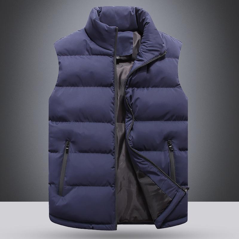 ベスト 男性用 中綿ベスト コットン カジュアル チョッキ ゆったり 保温 ノースリーブ ジャケット 秋冬 レッド