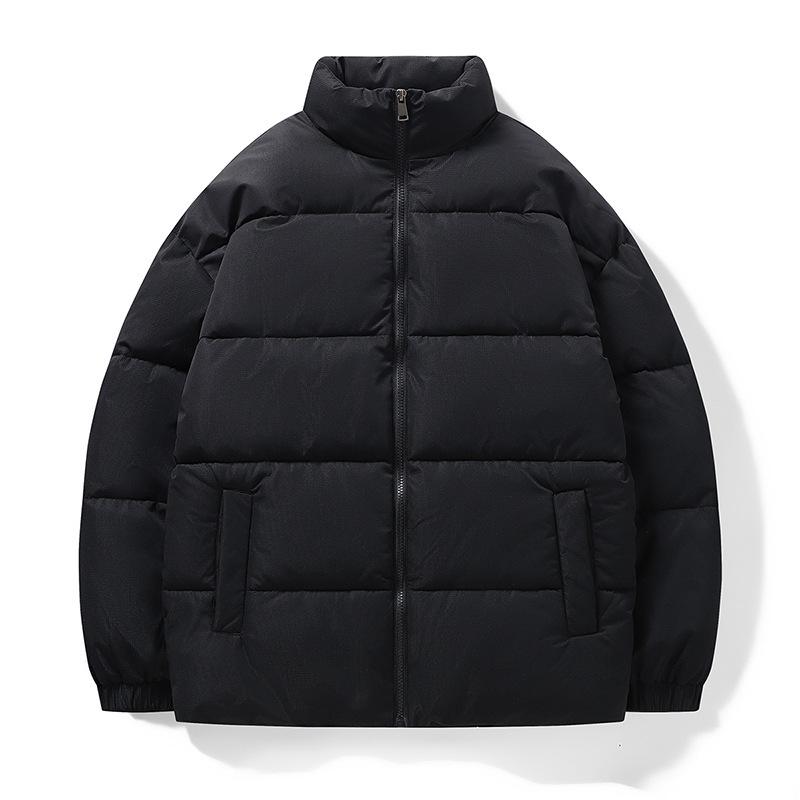 綿ジャケット メンズ アウター 秋冬 防寒 暖か 立ち襟 中綿 コットン ポリエステル ブラック ピンク系 カーキ ライトブルー