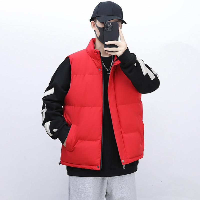 ダウンベスト 男性用 中綿入り 防寒 立襟 アウター スポーツ アウトドア 秋冬 ブラック ホワイト レッド・カテゴリ: 綿服ベスト・スタイル: スポーツ・フィット: ストレート・種類: カーディガン・襟型: スタンドカラー・前立て: ジッパー・厚さ: 厚手・柄: 無地・素材: 化繊混紡・主な素材: アセテート繊維 95%・裏地: アセテート繊維・対象: 若者・ディテール: 無地・ポケット: サイドシームポケット・裾のデザイン: ストレート・カラー: ブラック, ホワイト, レッド・サイズ: M, L, XL, XXL, XXXXL・対象年齢: 成人・性別: 男性