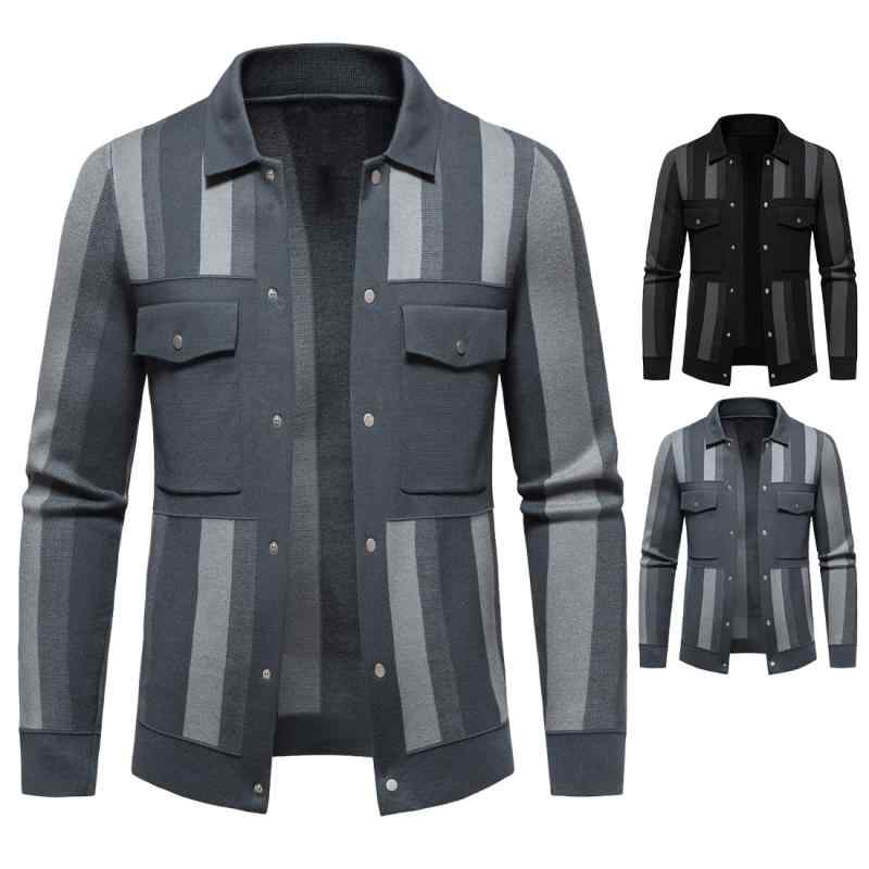 ニット メンズ ニットカーディガン スタンドカラー 長袖 無地 トップス 羽織り アウター カジュアル 春..